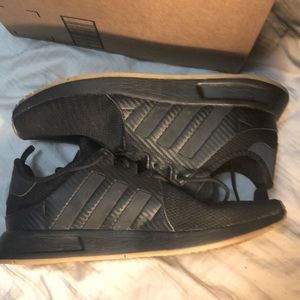 Adidas black athletic shoes
